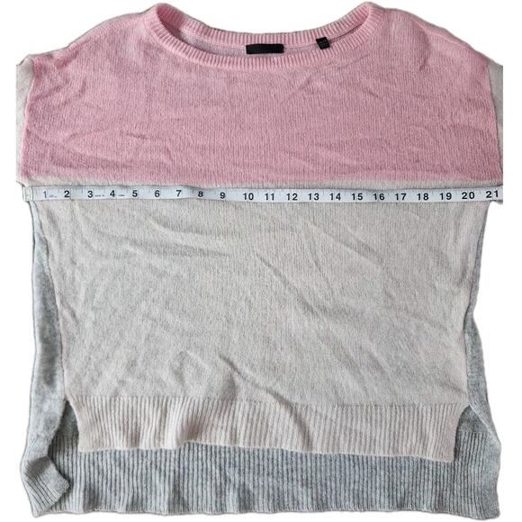 ATM 100% Cashmere Hi Low Colorblock Crewneck Long Sleeve Sweater Women's Size XS - Picture 8 of 9